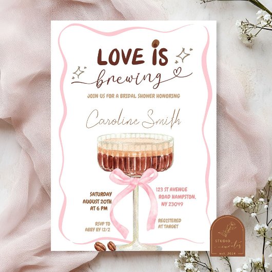 ScribbleEspresso Martiniコケットの愛が醸造されている 招待状