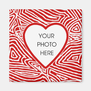 Scribbleprintのハートのボーダー磁石のテンプレート マグネット