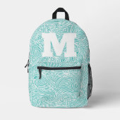 Scribbleprint Initial Backpack プリントバックパック (正面)