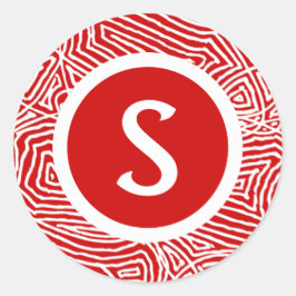 Scribblprintイニシャル ラウンドシール