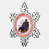 Scribblprintスノーフレーク スノーフレークピューターオーナメント (右)