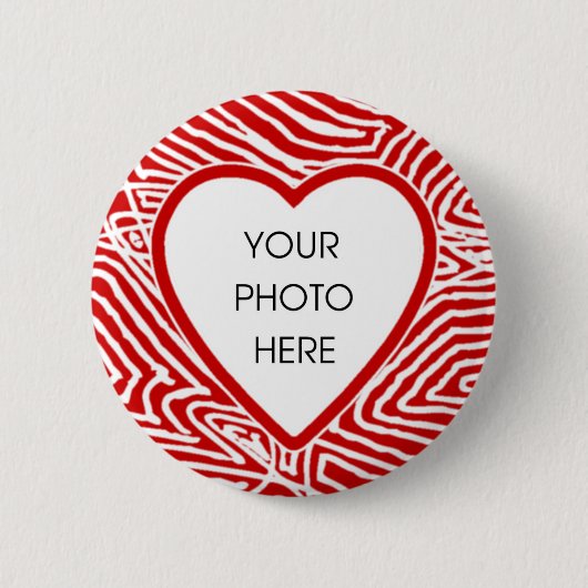 Scribblprintハート縁どボタンテンプレート 缶バッジ (正面)