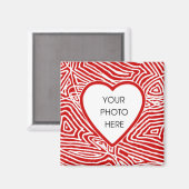 Scribblprintハート縁どマグネットテンプレート マグネット (正面/裏面)