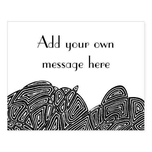 Scribblprint波パーソナライズされた ラバースタンプ (インプリント)