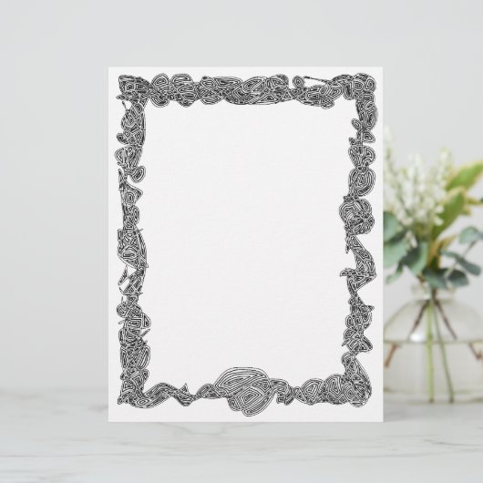 Scribblprint 縁ど Letterhead – 黒 (スタンド正面)