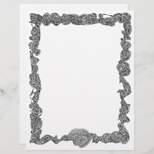 Scribblprint 縁ど Letterhead – 黒 (正面/裏面)