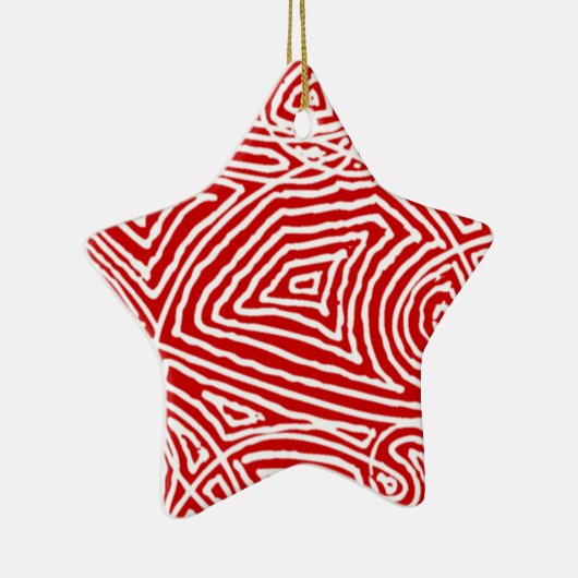 Scribblprint Star （片面） セラミックオーナメント (右)