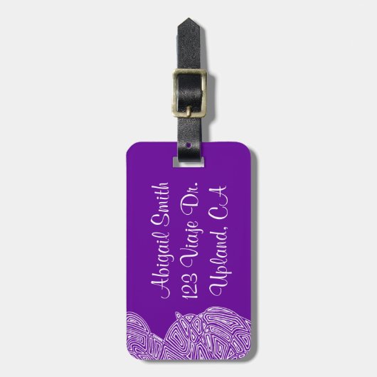 Scribblprint Waves ラゲッジタグ (正面縦)