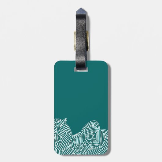 Scribblprint Waves ラゲッジタグ (裏面縦)