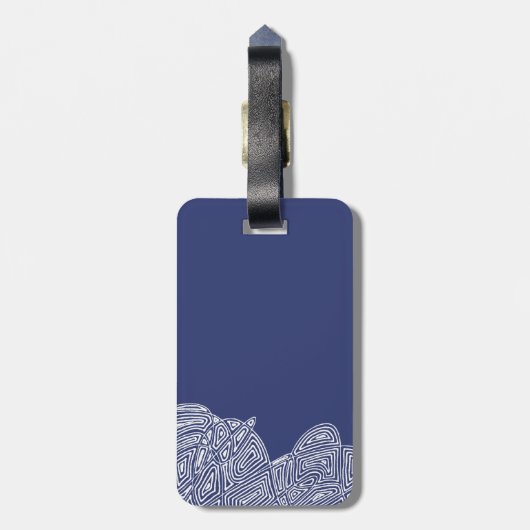 Scribblprint Waves ラゲッジタグ (裏面縦)