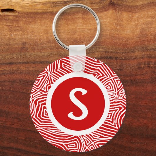 Scribblprintesイニシャル キーホルダー (正面)
