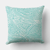 Scribblprintesティール（緑がかった色） クッション (裏面)
