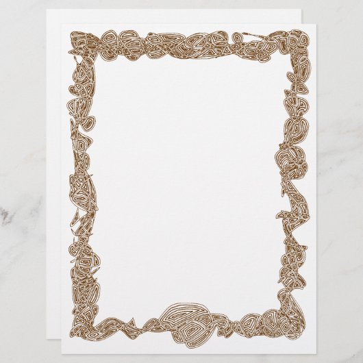 Scribblprintsレターヘッド – ブラウン (正面/裏面)