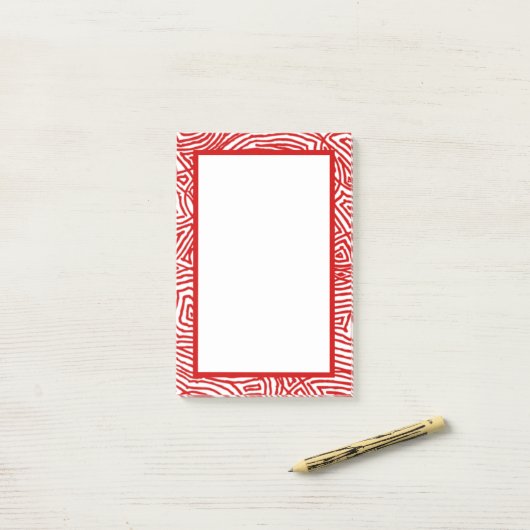 Scribblprints赤縁ど ポストイット (デスク上)