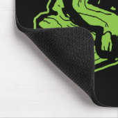 Scribblyの緑のスカル マウスパッド (コーナー)