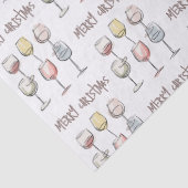 Scribbly doodle wine glass pattern Merry Christmas 薄葉紙 (詳細)