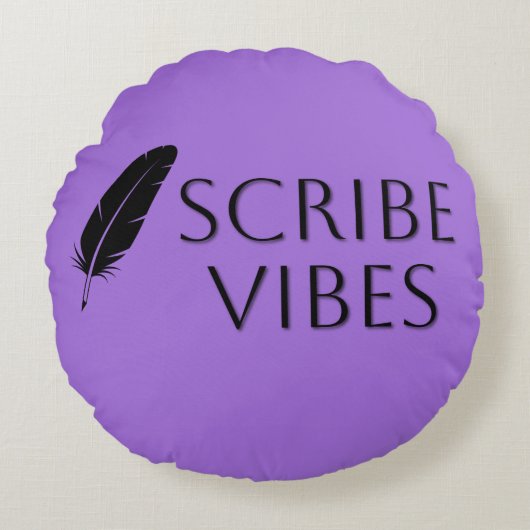Scribe Vibes ライター ライター 詩人 ラウンドクッション (正面)