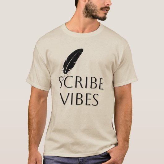 Scribe Vibes ライター 作家 詩人 Tシャツ (正面)