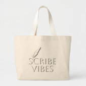 Scribe Vibes ライター 著者 詩人 ラージトートバッグ (正面)