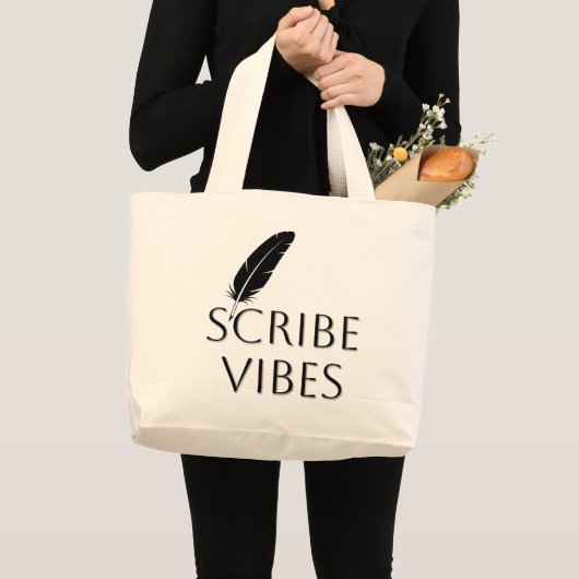 Scribe Vibes 著者 ライター 詩人 ラージトートバッグ (正面(商品))