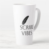 Scribe Vibes Author Writer Poet カフェラテマグ (右アングル)