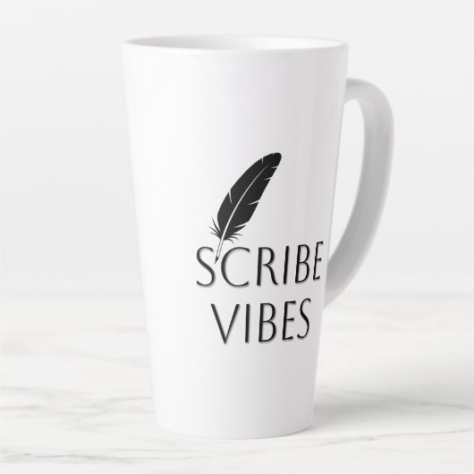 Scribe Vibes Author Writer Poet  カフェラテマグ (右アングル)
