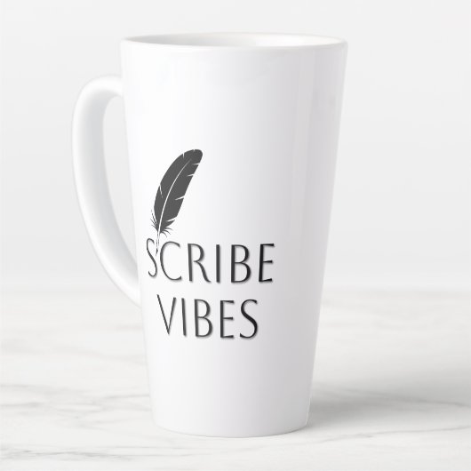 Scribe Vibes Author Writer Poet  カフェラテマグ (左アングル)
