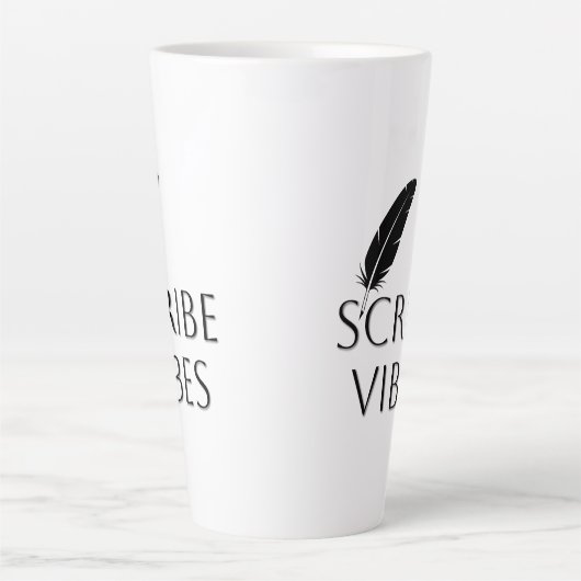 Scribe Vibes Author Writer Poet  カフェラテマグ (正面)