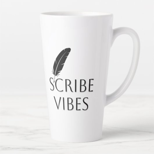 Scribe Vibes Author Writer Poet  カフェラテマグ (右)