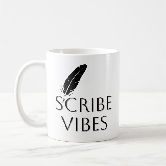 Scribe Vibes Author Writer Poet  コーヒーマグカップ (左)