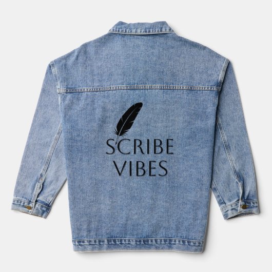 Scribe Vibes Author Writer Poet  デニムジャケット (裏面)