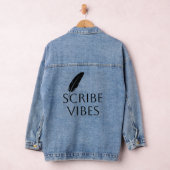 Scribe Vibes Author Writer Poet  デニムジャケット (ハンガー)