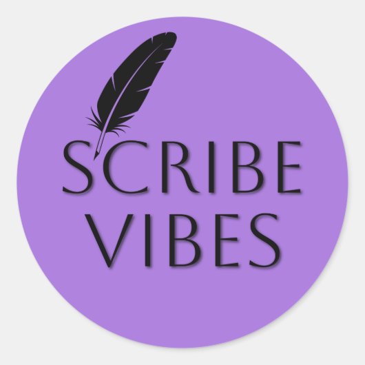 Scribe Vibes Author Writer Poet  ラウンドシール (正面)