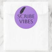 Scribe Vibes Author Writer Poet  ラウンドシール (バッグ)