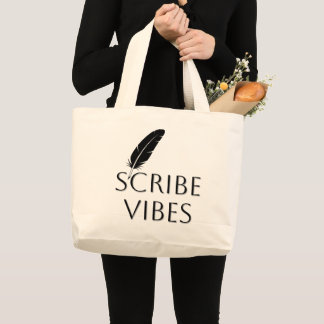 Scribe Vibes Author Writer Poet ラージトートバッグ