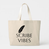 Scribe Vibes Author Writer Poet ラージトートバッグ (裏面)