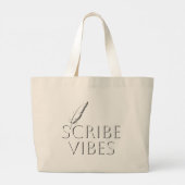 Scribe Vibes Writers Authors Poets ラージトートバッグ (裏面)