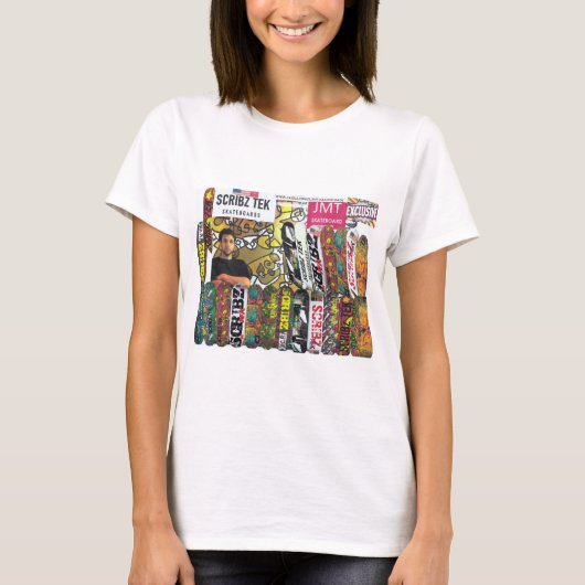 SCRIBZ TEK スケートボード / JMT USA Tシャツ (正面)