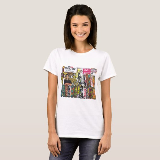 SCRIBZ TEK SKATEBOARDS / JMT USA Tシャツ (正面フル)