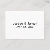 ScriptのモダンWeb結婚サイトのエンクロージャカード 名刺 (裏面)