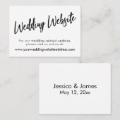 ScriptのモダンWeb結婚サイトのエンクロージャカード 名刺 (正面/裏面)