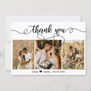 Scriptエレガントの結婚写真集 サンキューカード