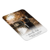 Scriptパーソナライズされたの結婚写真の日付の保存 マグネット (右側)