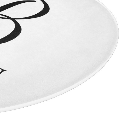 Scriptパーソナライズされたモノグラムと名前 カッティングボード (角)