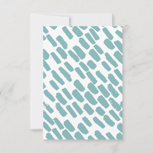 Scriptモダンの結婚写真Rsvp（青） 出欠カード (裏面)