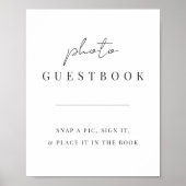 Scriptモダンの結婚Photo Guestbook ポスター (正面)
