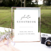 Scriptモダンの結婚Photo Guestbook ポスター