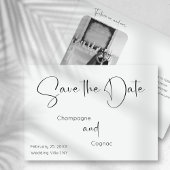 Scriptモダン Save The Date Photo 招待状