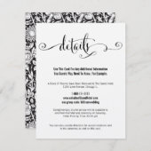 Script素朴のモダン詳細結婚・カード エンクロージャーカード (正面/裏面)