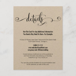 Script素朴のモダン詳細結婚・カード エンクロージャーカード